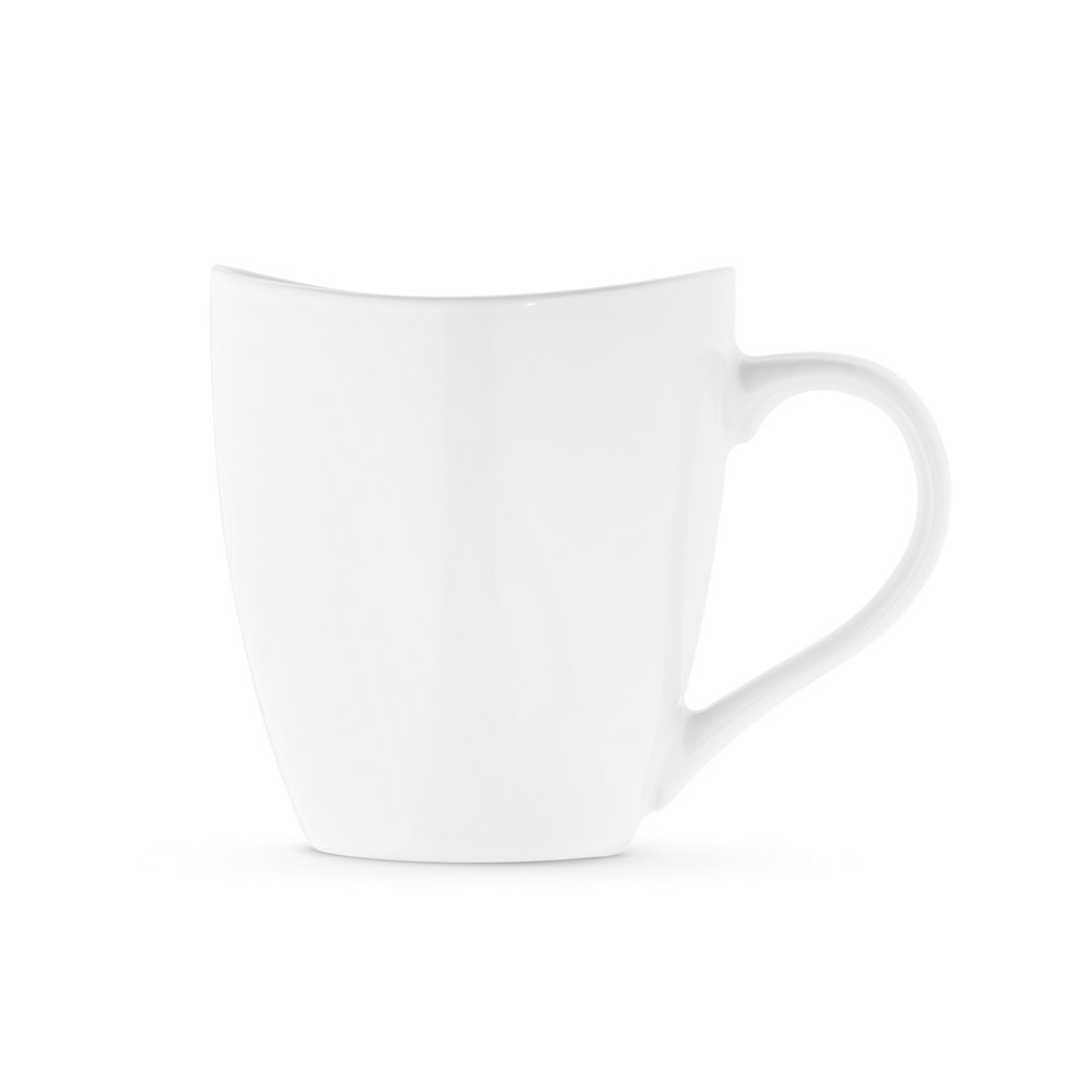 Logo trade promotional item photo of: Lisetta porcelain mug, 310 ml, white