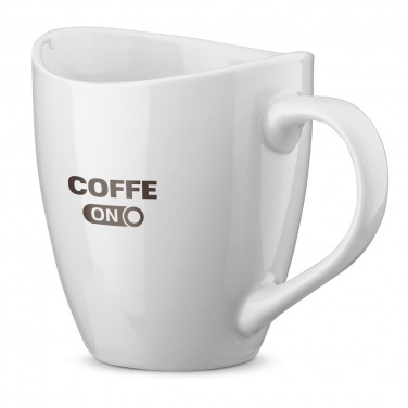 Logo trade promotional giveaways image of: Lisetta porcelain mug, 310 ml, white