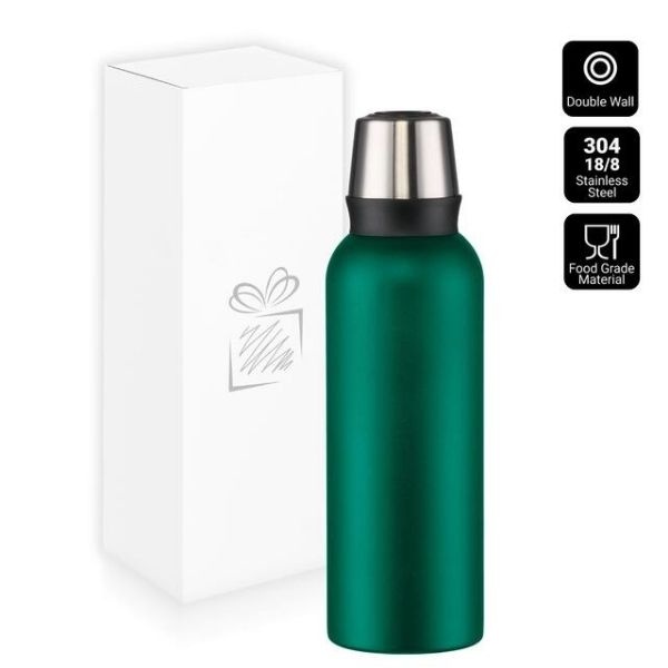 Logotrade promotional giveaway picture of: Nordic Steel Vacuum Thermos, 1000 ml, green