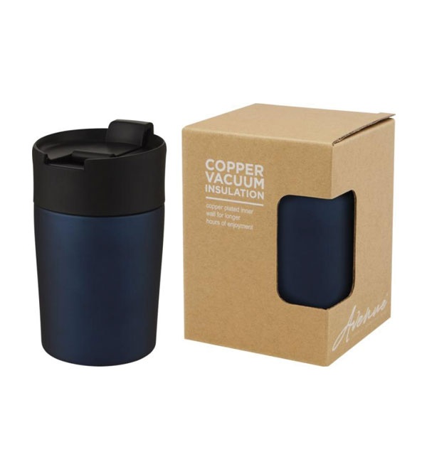 Logotrade promotional gift image of: Jetta 180 ml copper vacuum insulated tumbler, blue