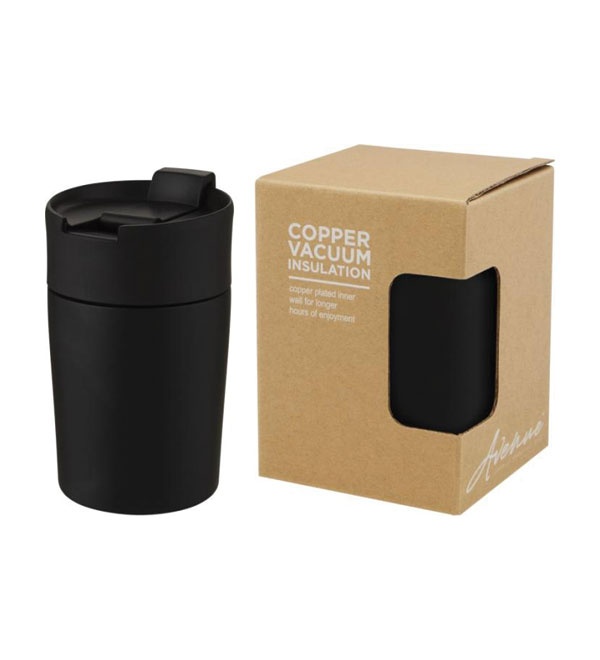 Logo trade promotional merchandise picture of: Jetta 180 ml copper vacuum insulated tumbler, black