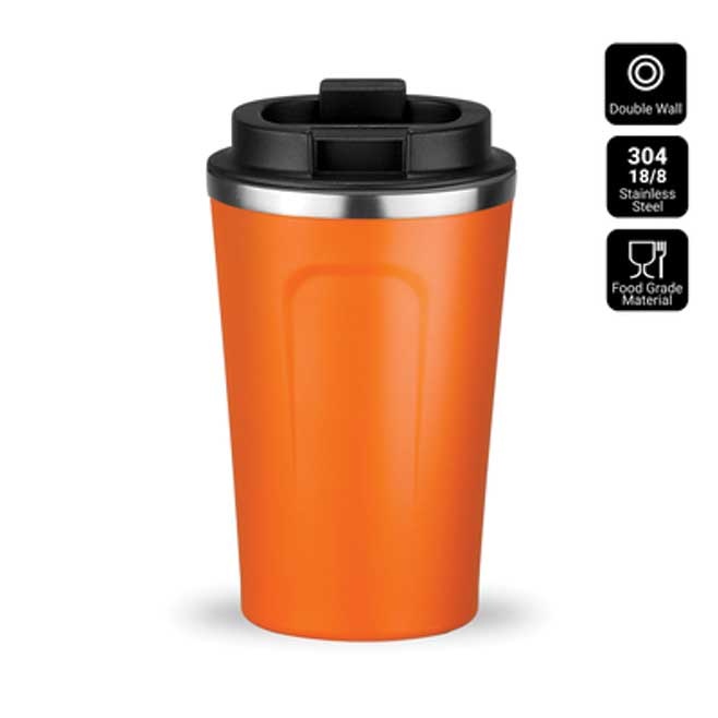 Logo trade promotional merchandise picture of: Nordic coffe mug, 350 ml, orange