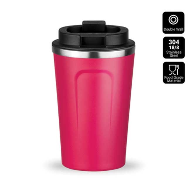 Logo trade corporate gifts image of: Nordic coffe mug, 350 ml, pink