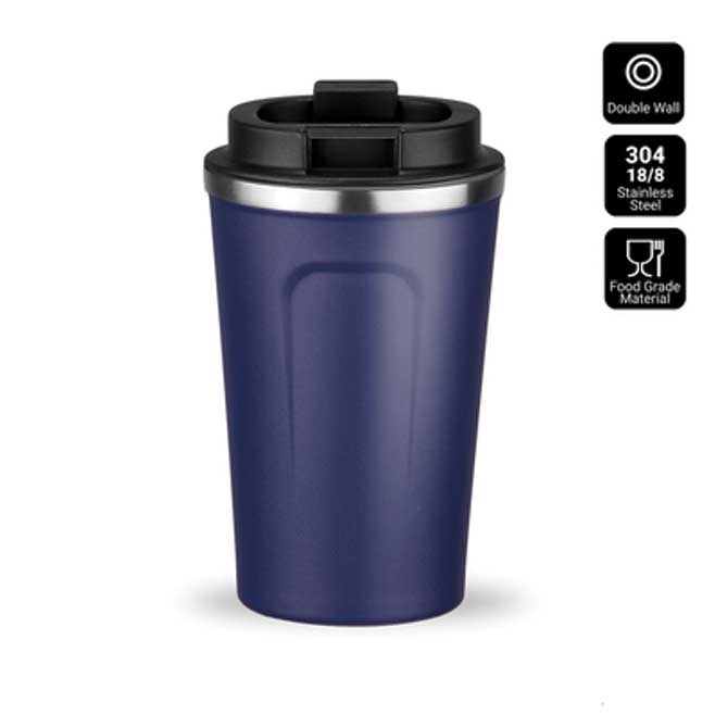 Logo trade promotional items image of: Nordic coffe mug, 350 ml, navy blue