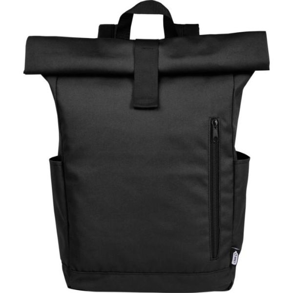 Logo trade promotional gifts picture of: Cool Byron 15.6" roll-top backpack 18L, black