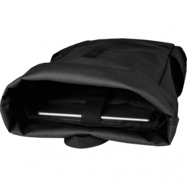 Logo trade promotional products picture of: Cool Byron 15.6" roll-top backpack 18L, black