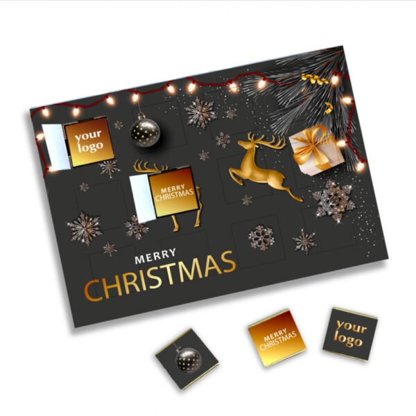 Logo trade advertising products picture of: Christmas Advent Calendar with chocolate, two sided