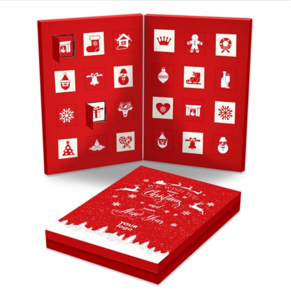 Logo trade corporate gifts image of: Christmas Advent Calendar "Book" with chocolate