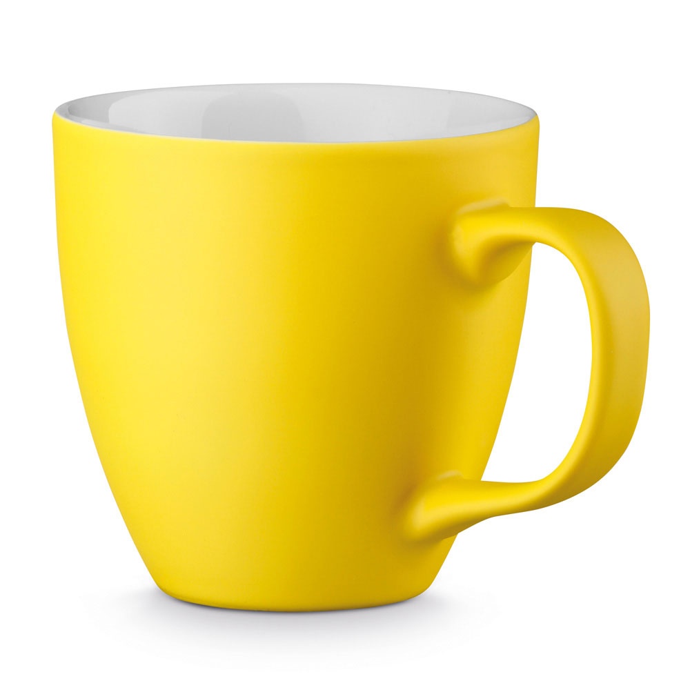 Logo trade promotional gifts picture of: Panthony matt mug, yellow