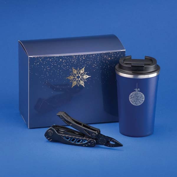 Logotrade promotional gifts photo of: Gift set with Nordic thermos and multi-tool