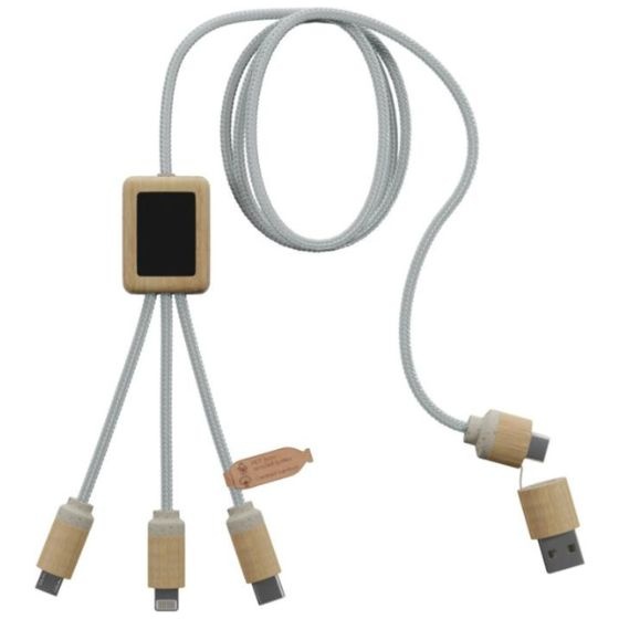 Logotrade promotional giveaway picture of: SCX.design C49 5-in-1 charging cable, light brown