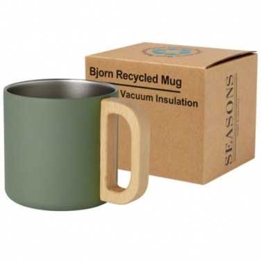 Logotrade business gift image of: Bjorn 360 ml RCS certified recycled stainless steel mug, green