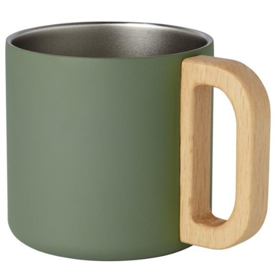 Logo trade corporate gift photo of: Bjorn 360 ml RCS certified recycled stainless steel mug, green