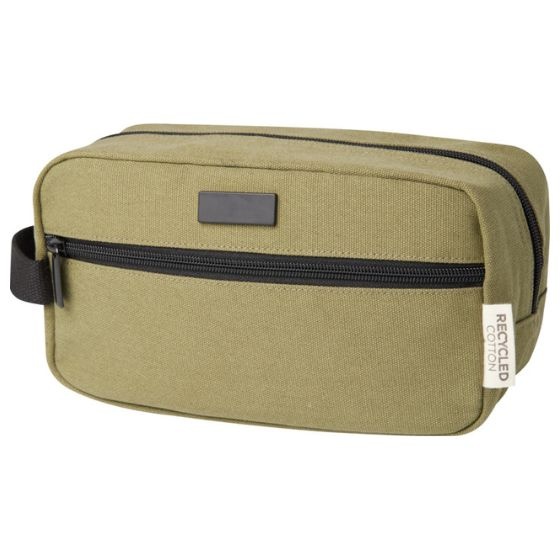 Logotrade corporate gift image of: Joey GRS recycled canvas travel accessory pouch bag 3,5 l, olive