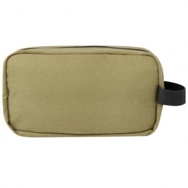 Logo trade promotional gifts picture of: Joey GRS recycled canvas travel accessory pouch bag 3,5 l, olive