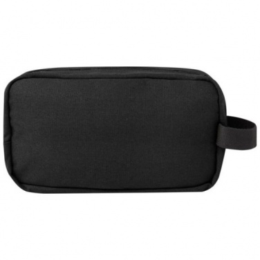 Logo trade advertising products picture of: Joey GRS recycled canvas travel accessory pouch bag 3,5 l, black