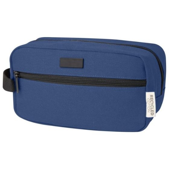 Logotrade promotional items photo of: Joey GRS recycled canvas travel accessory pouch bag 3,5 l, blue