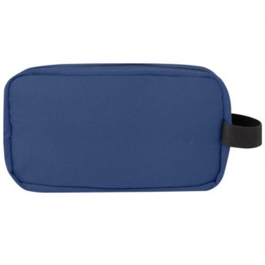 Logo trade promotional gifts image of: Joey GRS recycled canvas travel accessory pouch bag 3,5 l, blue