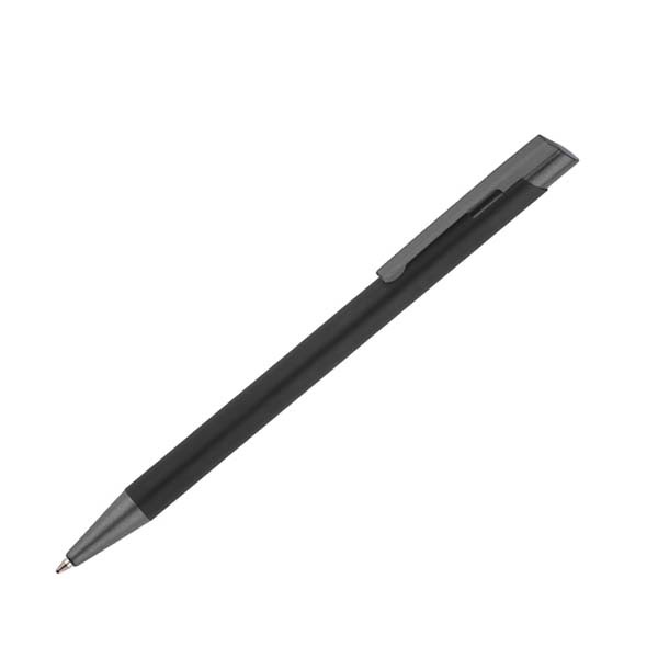 Logo trade corporate gift photo of: Soft touch ballpen Optima, black