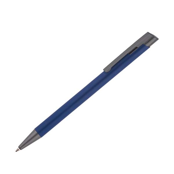 Logo trade promotional gifts picture of: Soft touch ballpen Optima, blue