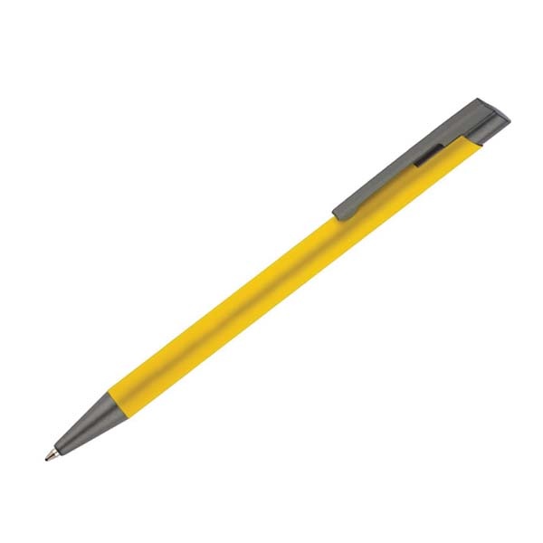 Logotrade promotional item picture of: Soft touch ballpen Optima, yellow