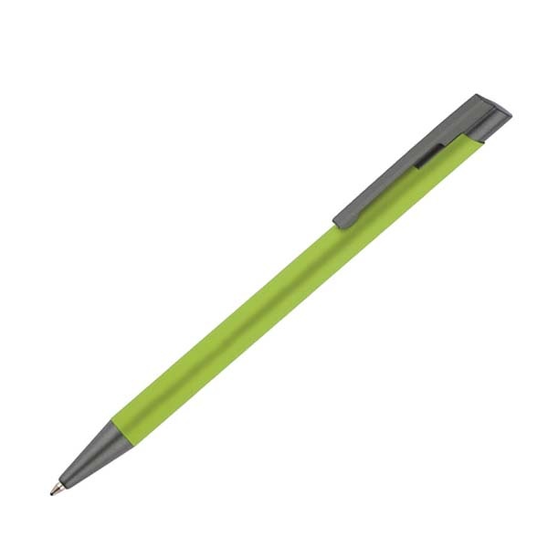 Logotrade promotional gift image of: Soft touch ballpen Optima, light green