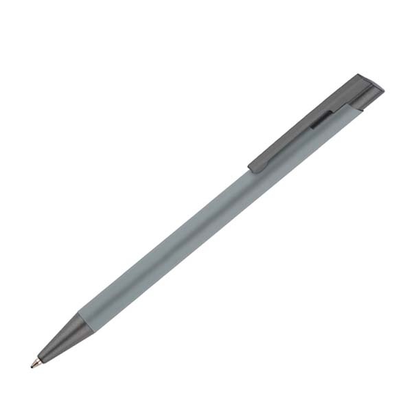 Logotrade promotional gift image of: Soft touch ballpen Optima, light grey