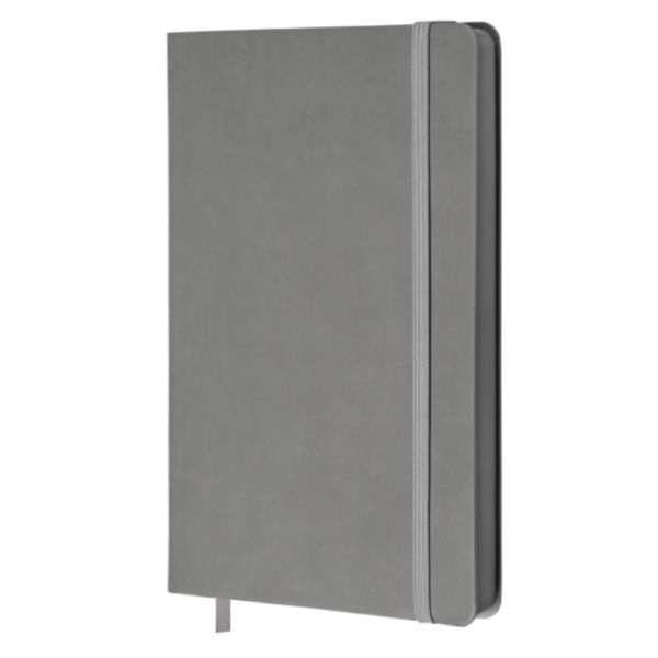 Logo trade promotional giveaways image of: Grid notebook Shady GRS A5, gray