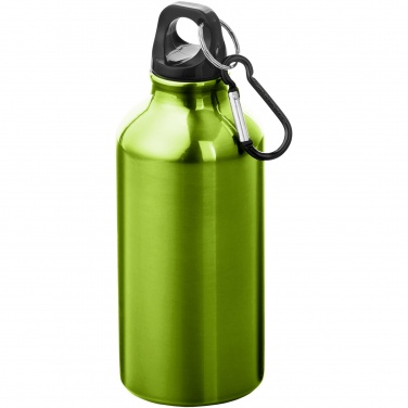 Logotrade promotional item picture of: Oregon 400 ml aluminium water bottle with carabiner