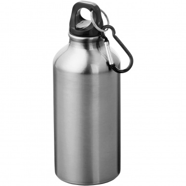 Logo trade promotional products picture of: Oregon 400 ml aluminium water bottle with carabiner