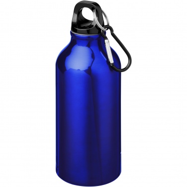 Logo trade promotional giveaways image of: Oregon 400 ml aluminium water bottle with carabiner