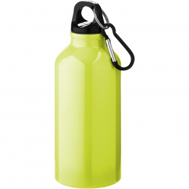 Logo trade corporate gifts picture of: Oregon 400 ml aluminium water bottle with carabiner