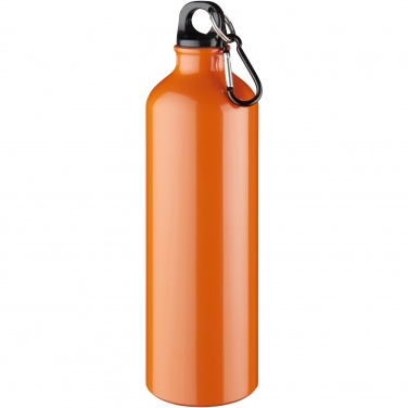 Logo trade promotional items image of: Oregon 770 ml aluminium water bottle with carabiner