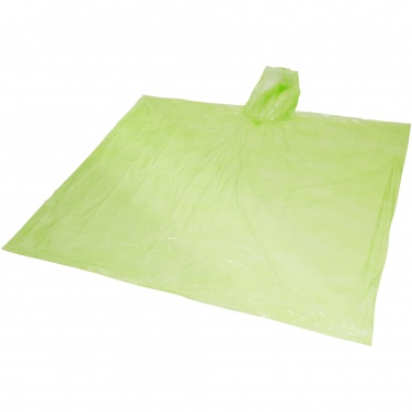 Logo trade advertising product photo of: Ziva disposable rain poncho with storage pouch