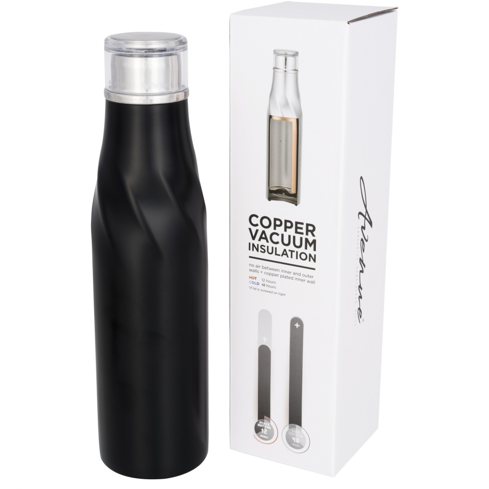 Logo trade promotional merchandise image of: Hugo 650 ml seal-lid copper vacuum insulated water bottle