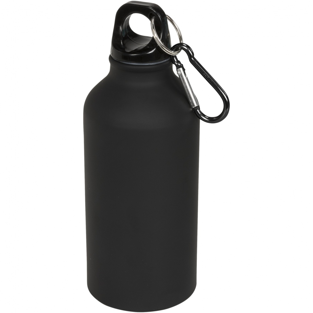 Logo trade advertising products picture of: Oregon 400 ml matte water bottle with carabiner