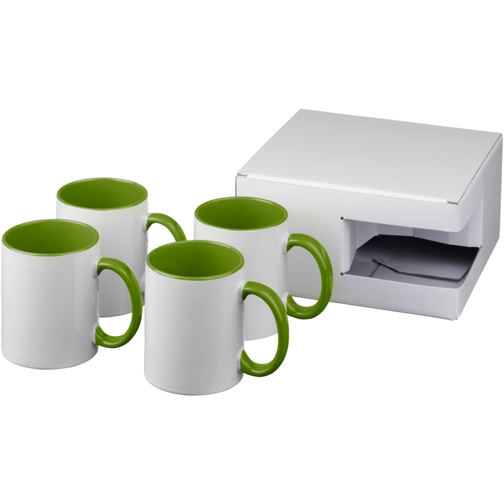 Logotrade corporate gift image of: Ceramic sublimation mug 4-pieces gift set