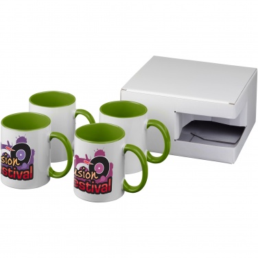 Logo trade promotional giveaway photo of: Ceramic sublimation mug 4-pieces gift set