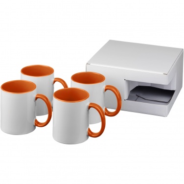 Logotrade promotional products photo of: Ceramic sublimation mug 4-pieces gift set