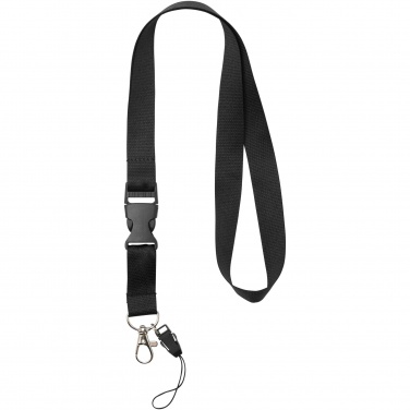 Logo trade promotional giveaway photo of: Sagan phone holder lanyard with detachable buckle