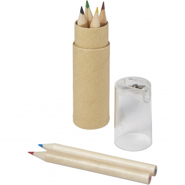 Logo trade promotional items image of: Kram 6-piece coloured pencil set