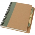 Priestly recycled notebook with pen, Heather green / Natural