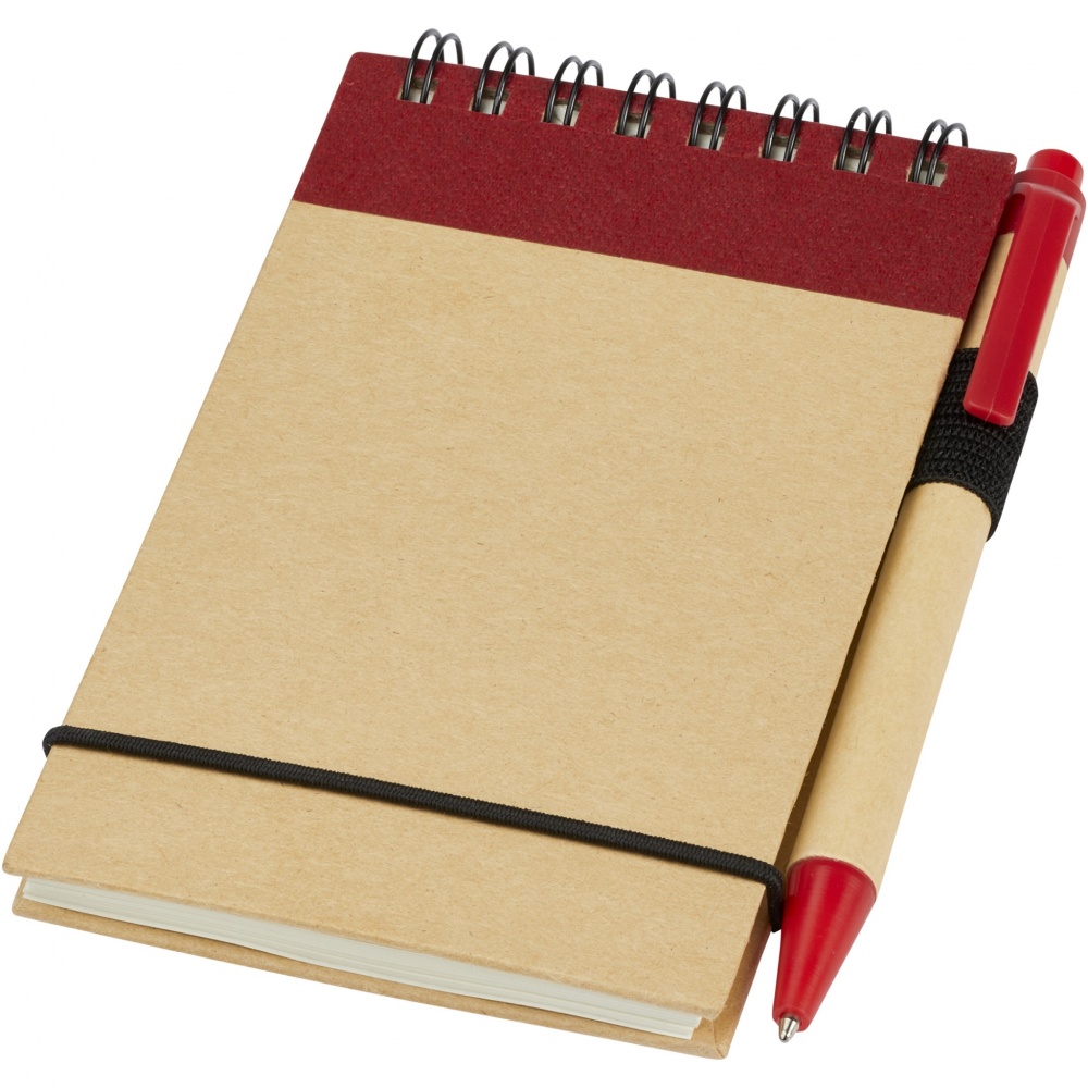 Logo trade promotional gifts image of: Zuse A7 recycled jotter notepad with pen