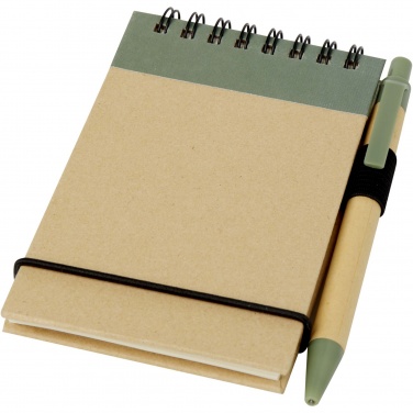 Logo trade promotional gifts picture of: Zuse A7 recycled jotter notepad with pen