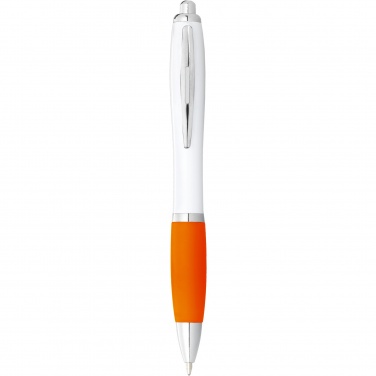 Logotrade corporate gifts photo of: Nash ballpoint pen with white barrel and coloured grip