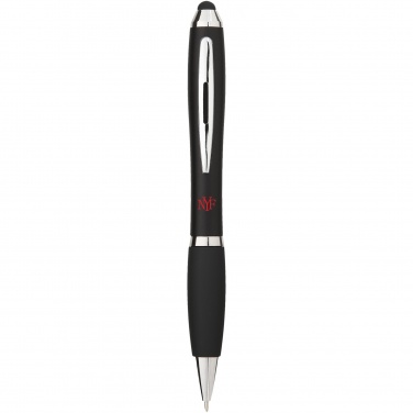 Logotrade business gift image of: Nash coloured stylus ballpoint pen with black grip