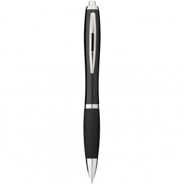 Logo trade promotional giveaway photo of: Nash ballpoint pen with coloured barrel and grip