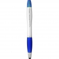 Nash stylus ballpoint pen and highlighter, Silver / Royal blue