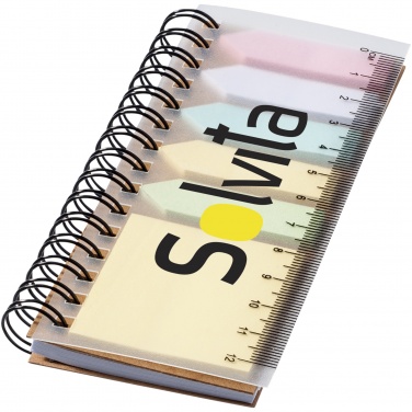 Logo trade promotional products picture of: Spinner spiral notebook with coloured sticky notes