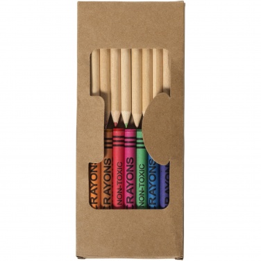 Logo trade promotional merchandise photo of: Lucky 19-piece coloured pencil and crayon set